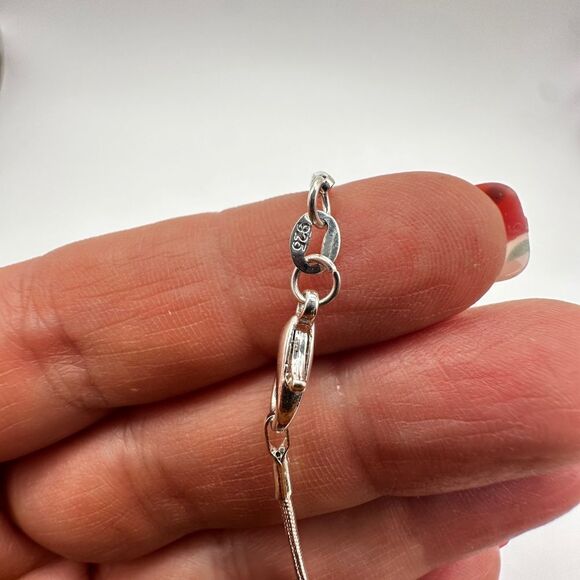 AMAZING Sterling Silver Turquoise and Swiss B. Topaz Pendant, 21" 925 necklace!! - Picture 7 of 11